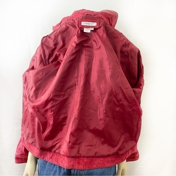 Coldwater Creek Red Leather Jacket Size 1X - Picture 5 of 6